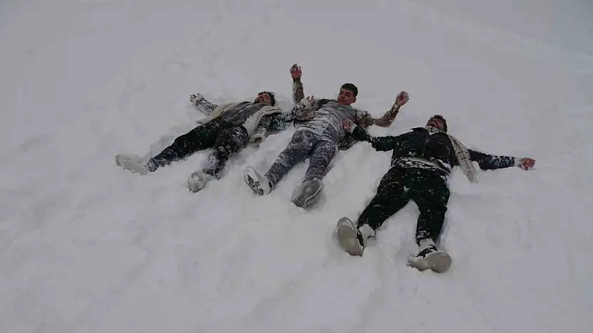 Gaziantep'te kar sevinci