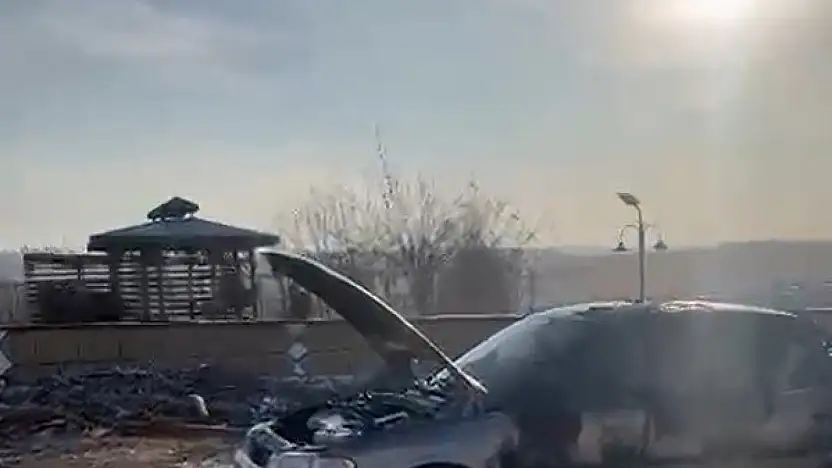 Gaziantep'te park halindeki araç kundaklandı