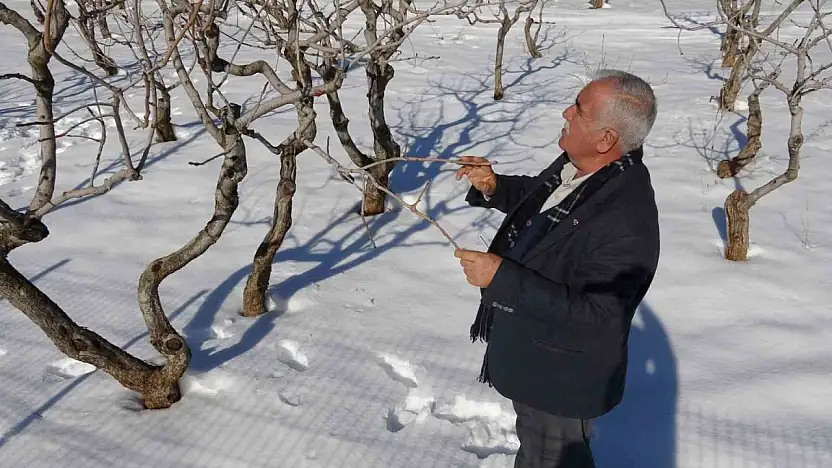 Kar yağışı Gaziantep'te çiftçinin yüzünü güldürdü