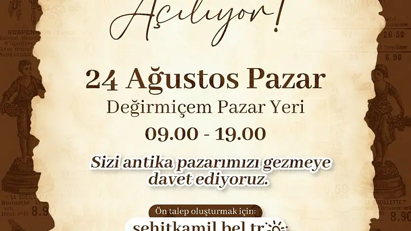 Şehitkamil Antika Pazarı kapılarını açıyor