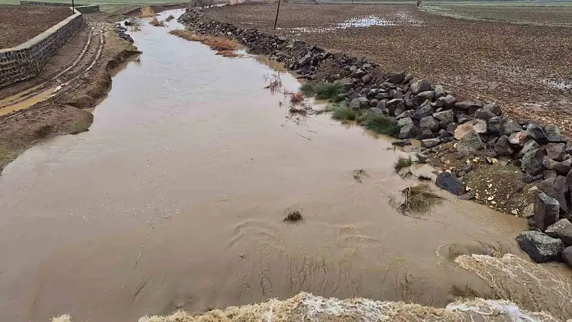 Yavuzeli'nde yağış etkili oldu, Karasu Çayı'nın debisi yükseldi
