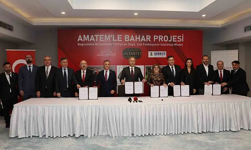 Bakan Yerlikaya'nın katılımıyla Türkiye'de ilk olacak AMATEM'le bahar projesi için imzalar atıldı