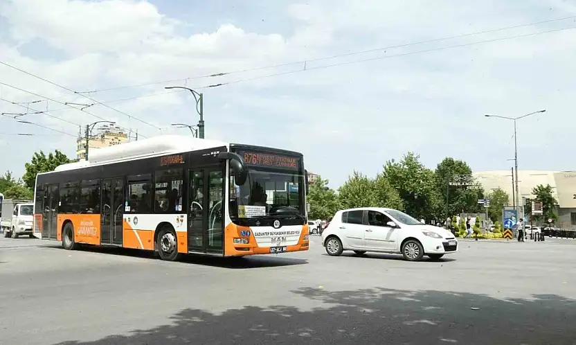 Gaziantep Büyükşehir'e bağlı toplu ulaşım araçları 2 gün ücretsiz