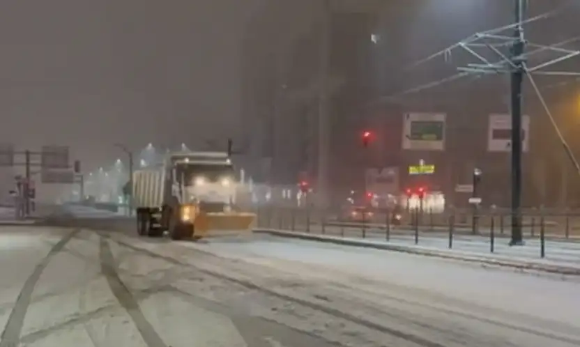 Gaziantep Büyükşehir, kar yağışına karşı tam kadro sahada