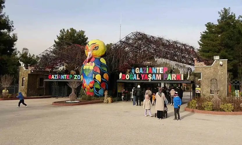 Gaziantep Doğal Yaşam Parkı'nda yarıyıl tatili yoğunluğu