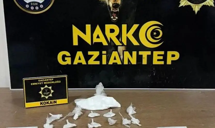 Gaziantep'te 198 gram kokain ele geçirildi