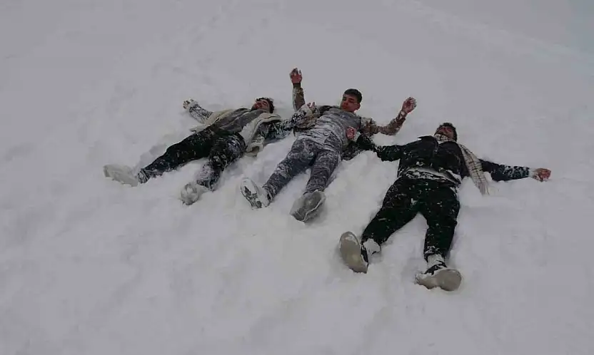 Gaziantep'te kar sevinci