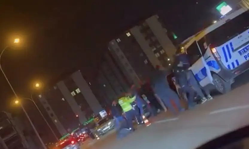 Gaziantep'te trafik cezasına tepki gösteren şahıslardan polise mukavemet