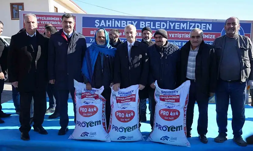 Şahinbey Belediyesinden hayvan yetiştiricilerine 7 bin ton yem desteği