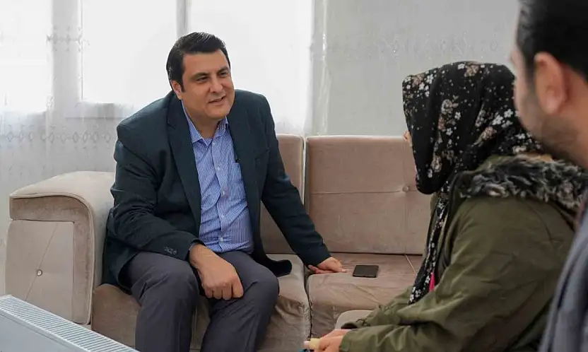 Yılmaz'dan evi yenilenen Beyazkurt ailesine ziyaret